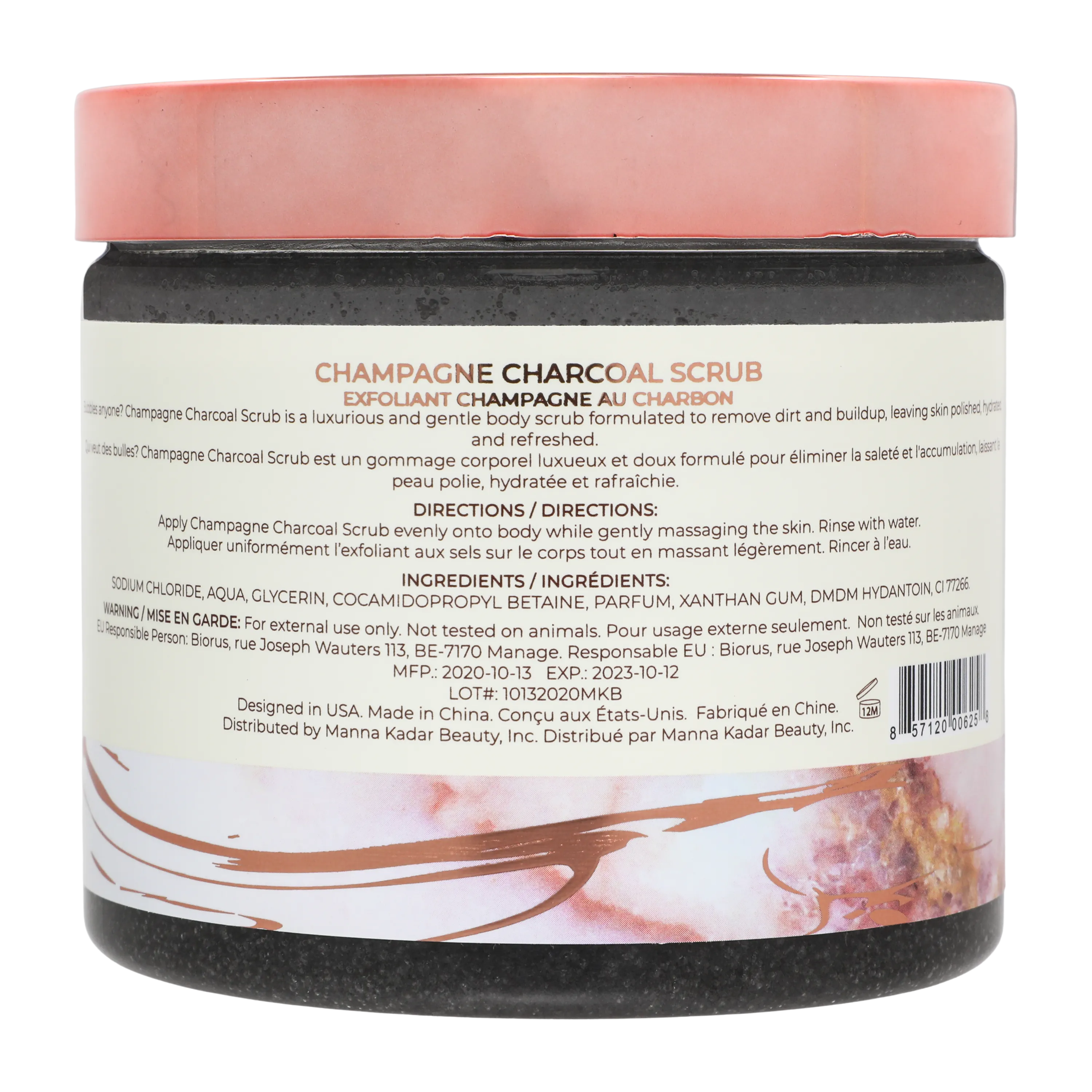 Champagne Charcoal Body Scrub