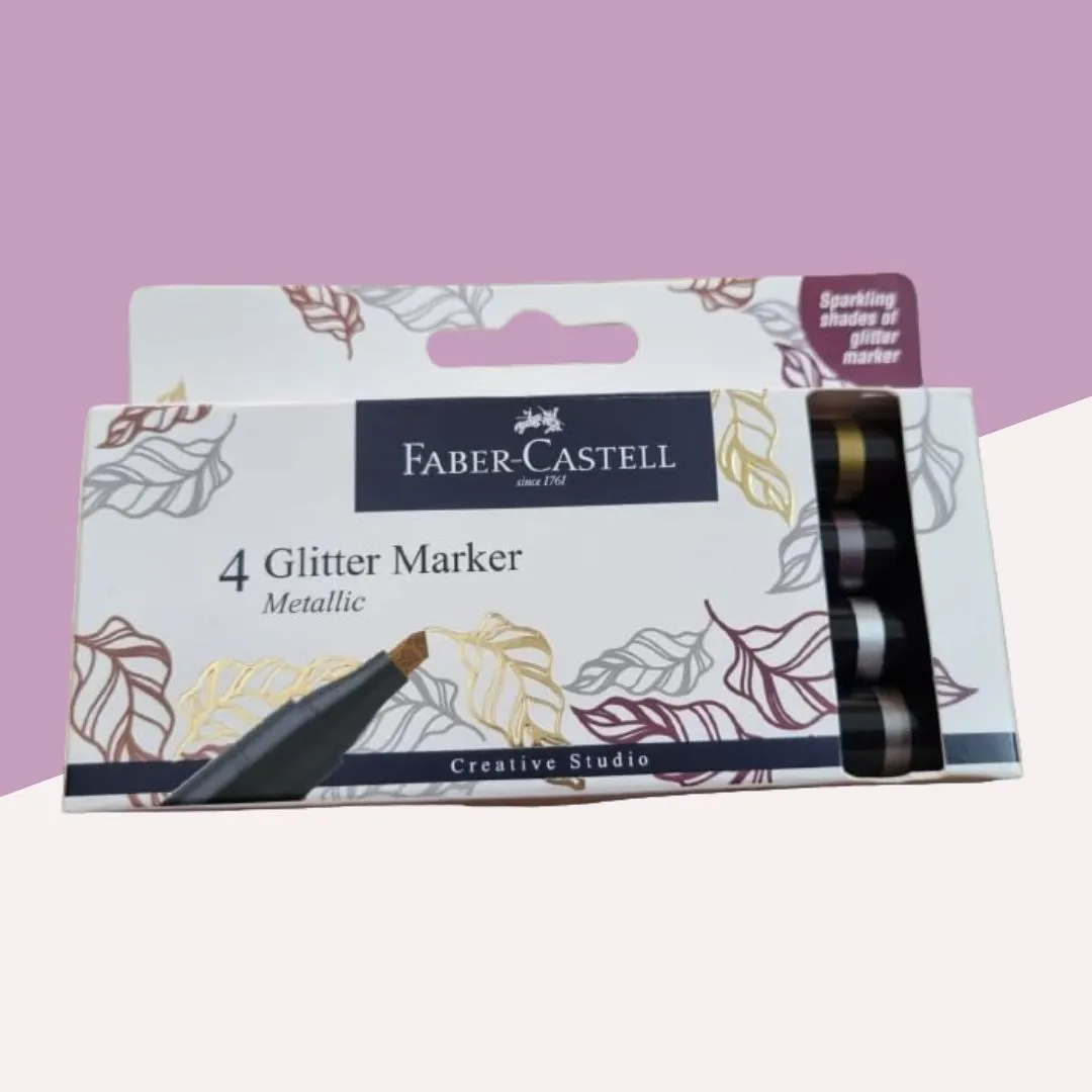 Faber-Castell Glitter Marker Set ( Pack of 4 )
