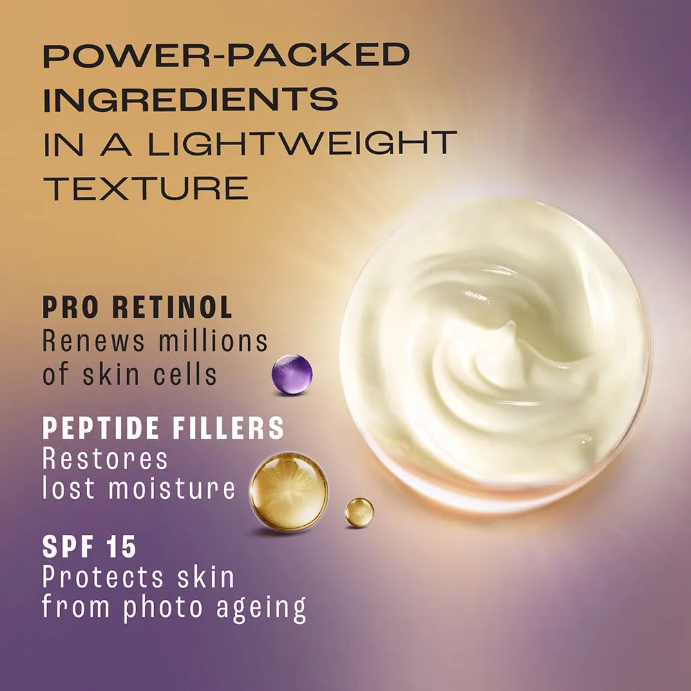 Lakme Retinol Advanced Renewal Day Creme Pro-Retinol Peptide Complex   UV Filters & SPF 15 PA   50G